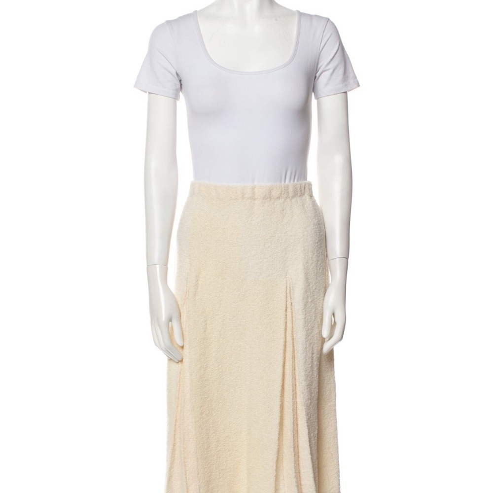 Vintage Adolfo Cream and Navy Blue Two-Piece Skirt Set - Size Small - Picture 9 of 12